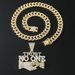 Hip hop alloy full diamond letter splicing pendant, Cuban chain necklace, nightclub bouncing accessories, men's jewelry_ipsvogv.com