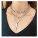 Exaggerated Silver Cuban Chain Alloy Pendant Multi Layer Necklace Hip Hop Dark Style Necklace_ipsvogv.com