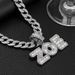 Hip Hop Men's Square Rock Sugar Letters ZOE Pendant, Niche Personality Full Diamond Hip-hop Cuban Necklace Pendant_ipsvogv.com