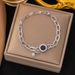Jewelry Double-sided Black White Bracelet, Women's Titanium Steel Jewelry, Roman Numeral Adjustable And Bracelet_ipsvogv.com