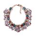 Short necklace Women's fashion accessories full of diamond exaggerated floral necklace clothing accessories_ipsvogv.com