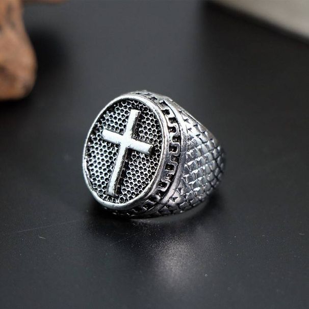 Unisex Retro Fishbone Ring Niche Hip Hop Ring Domineering Punk Classic Style_ipsvogv.com