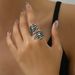 Unisex Personalized Retro Open Ring Trend Punk Dark Devil Niche Exaggerated Ring Design Hand Jewelry_ipsvogv.com
