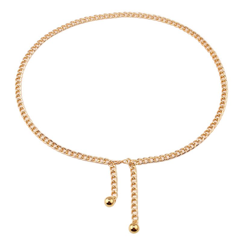 Waist Chain Combination, Gold And White K, Multiple Fashionable Geometric Accessories, Jeans Paired With Trendy Body_ipsvogv.com