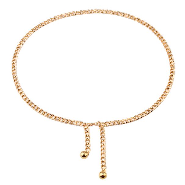 Waist Chain Combination, Gold And White K, Multiple Fashionable Geometric Accessories, Jeans Paired With Trendy Body_ipsvogv.com