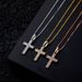 Sier Full Zircon Cross Hip Hop Pendant Personality Versatile Necklace Jewelry_ipsvogv.com