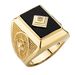 gold-plated Simple And Fashionable Square Men's Ring, Hip-hop Accessory_ipsvogv.com