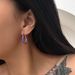 Fashionable Niche Ins Full Diamond Zircon Titanium Steel Macaron Color Earrings_ipsvogv.com