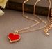 Heartfelt Love Peach Heart Necklace Clavicle Jewelry Gift With Personalized Chain Set_ipsvogv.com