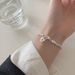 Sterg Sier Ins Design S Letter Heavy Texture Square Brand Thick Love Girlfriends Bracelet Female Trend_ipsvogv.com