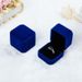 Velvet Badge Pink Gray Jewelry Box, Ring Box_ipsvogv.com