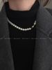 Light Luxury Strong Light Shijia Pearl Necklace 2024 New Magnetic Buckle Collarbone Women's Autumn And Winter Sweater_ipsvogv.com