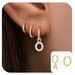Women’s Jewelry Set Fashion Hot Sale Real Gold Brass Electroplating Simple Temperament English Letters Micro Inlaid Zircon Earrings_ipsvogv.com