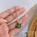 【 】 Rotating Flower Fashion Light Luxury Charm Gorgeous Full Diamond Necklace Women's Versatile Clavicle Chain Titanium_ipsvogv.com
