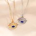 Demon Evil Eye Necklace Women's Copper Plated Real Gold Zircon Pendant Fashion Titanium Steel Lock Chain Jewelry_ipsvogv.com