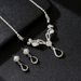 Niche Versatile Fresh Necklace Pendant Earring Set Two-Piece Clavicle Chain Jewelry Bridal Accessories_ipsvogv.com