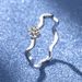 Mosang Stone Geometric Four Claw Wave Pattern Diamond With Irregular Shape Personalized Ring For Women's S Pure Silver_ipsvogv.com