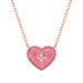 Sweetheart Necklace Female Light Luxury Love Pendant Niche Clavicle Chain New Pink Love Necklace_ipsvogv.com