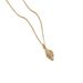 Simple gold branches and jade leaves titanium steel necklace for women, versatile, niche, high level, net red,_ipsvogv.com