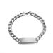 Stainless Steel Engraved Men's And Women's Bracelets, Fashionable Cuban Chain, Simple Bracelet DIY_ipsvogv.com