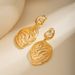 INS Style Brass Fashionable Elegant Women's Versatile Gold Exaggerated Personality Long Leaf Earrings_ipsvogv.com