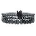 Punk Dark Stacking Bracelet Combination Black Gallstone Evil Eye Bracelet Trend Retro Neutral Zircon Crown Bracelet_ipsvogv.com