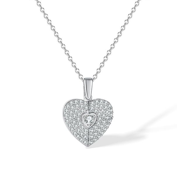 Personalized Love Opening And Closing Titanium Steel Necklace, Female Heart Shaped Wing Pendant, Year Fashion New Style_ipsvogv.com