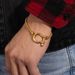 INS Style Horseshoe Buckle Gold-Plated Stainless Steel Box Chain Unisex Low Allergy Carabiner Bracelet_ipsvogv.com