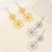 exaggerated leaves flower earrings women's retro fashion long alloy flower earrings_ipsvogv.com