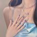 love Fall In At A Glance~Pure Desire Butterfly Necklace Micro Inlaid With Zircon Water Droplets Neck Light ! Luxury, Niche Luxury,_ipsvogv.com