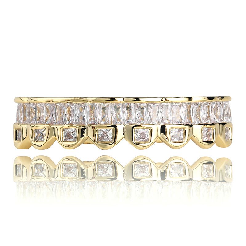 Hot Sale Hip Hop Braces Gold Plated Diamond Gold Teeth Hip Hop Grill Hip Hop Braces Bling_ipsvogv.com