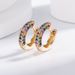 Fashion Earrings Mixed Color Zircon Ear Buckles Micro Inlaid With Diamonds Temperament Queen Earrings_ipsvogv.com