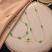 Instagram Style Square Emerald Zircon Necklace, Light Luxury And Niche, High-end Titanium Steel Lock Chain Necklace_ipsvogv.com