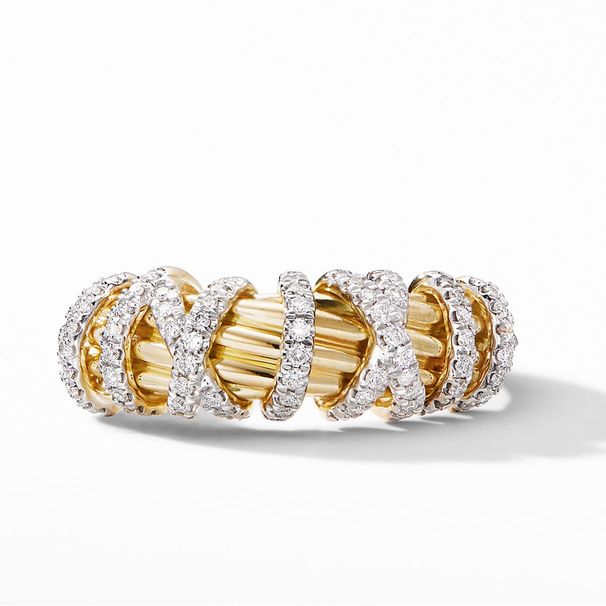 Cao Shi's New Style Geometric Line Women's Is Fashionable And Simple, With Small Diamond Inlaid Alloy Ring As The First_ipsvogv.com