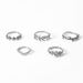 Hot Selling Fashion Micro Set Diamond Leaf Five Pointed Star 5-piece Combination Ring For Women_ipsvogv.com