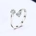 Classic jewelry, fashionable open ring, zircon platinum plated women's jewelry 5 colors optional_ipsvogv.com