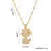Female Zircon Swinging Lucky Cat Live With Small Crowd Design Light Luxury Full Diamond Electroplated Gold Pendant_ipsvogv.com