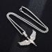 Full Diamond Goddess Spreading Wings, Three-dimensional Feathers, Fallen Angel Pendant, Rap Hip-hop Trend, Male_ipsvogv.com