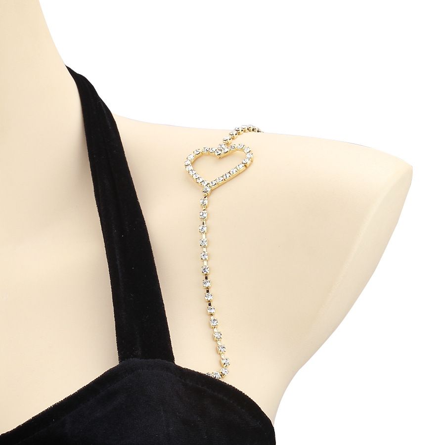 Advanced Five Pointed Star Fashionable Butterfly Heart Chain, Rhinestone Body Chain Accessories, Shoulder Straps_ipsvogv.com