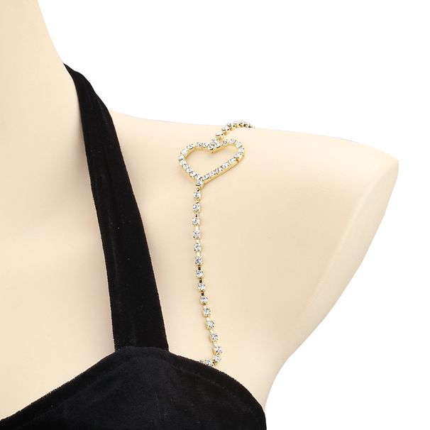 Advanced Five Pointed Star Fashionable Butterfly Heart Chain, Rhinestone Body Chain Accessories, Shoulder Straps_ipsvogv.com