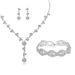 Brides high end style new design necklace earrings bracelet ring new full diamond evening bag set_ipsvogv.com