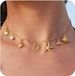 Beauty Fishtail Pearl A-Z Letter Necklace Gold Starfish Conch Conch Choker Charm Summer Seashells Beach Starfish Surfer Hand jewelry girl gift_ipsvogv.com