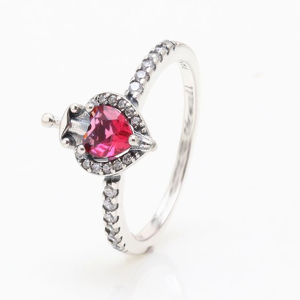 Women's Jewelry White Copper Villain Series Evil Queen Ring Red Love Dagger Fashion Heart Shaped Love Ring Gift_ipsvogv.com