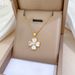 【 Titanium Steel 】 Necklace Earring Light Luxury Full Diamond Shell Four Leaf Flower Personalized Temperament Banquet_ipsvogv.com