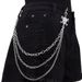 Punk Metal Double Layered Versatile Pirate Skull Waist Pants Chain High End Male_ipsvogv.com