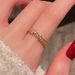 French Style Open Court Ring Middle With Full Diamond Zircon Micro Inlay, Niche Design, High-end And Personalized Inlay, Design,_ipsvogv.com
