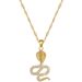 】 Winding 【 Cobra Light Luxury Charm Gorgeous Full Diamond Necklace Women's Versatile Clavicle Titanium Steel Chain 【 】_ipsvogv.com