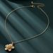 Metal Light Luxury Collarbone Chain With A And High-end Feel, Simple Flower Metal Necklace For Women_ipsvogv.com