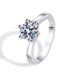 Six Claw Twisted Wall 1 Carat Silver Electroplated Mosang Stone Women's Ring Live Broadcast_ipsvogv.com