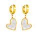 Minimalist titanium steel earrings for women, color retention for new style shells, great love for stainless steel_ipsvogv.com